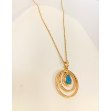 Ασημένιο Μενταγιόν 925 με Ημιπολύτιμους Λίθους (SN118)